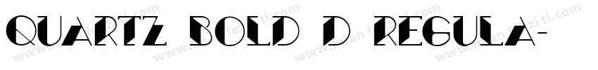 Quartz Bold D Regula字体转换